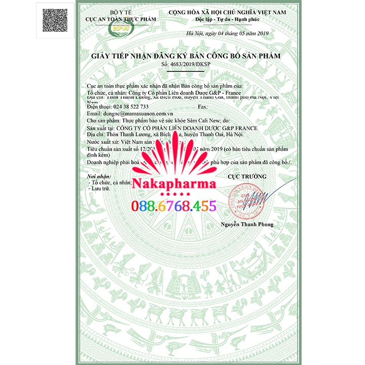 Sâm Calinew Caliperu G&P - Giúp kéo dài thời gian quan hệ, ngừa xuất tinh sớm, giảm ham muốn - Cali New Peru GP