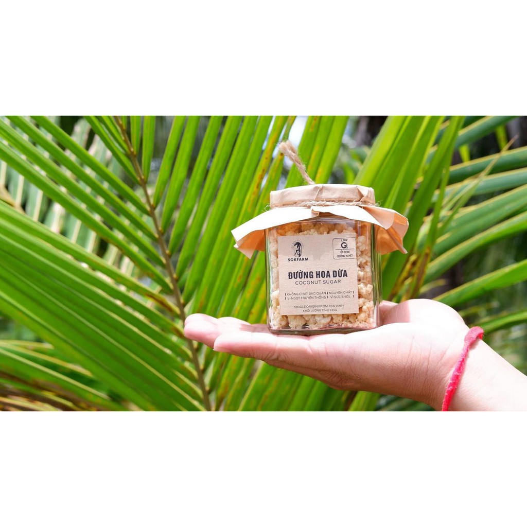 [Mã GROSALE2703 giảm 8% đơn 250K] Đường Dừa cô đặt từ mật hoa dừa - Coconut Sugar 135gram