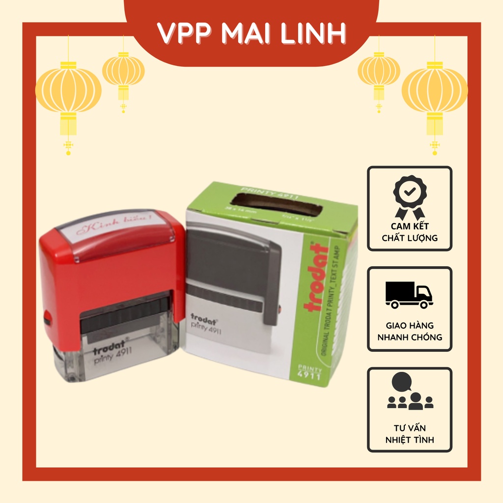 Con Dấu Kính Biếu TRODAT printy 4911 Liền Mực Nhập Khẩu Chính Hãng