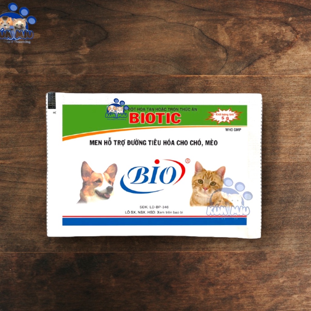 Men Tiêu Hóa Hỗ Trợ Đường Ruột Cho Chó Mèo BIOTIC 5g - Kún Miu Pet Shop