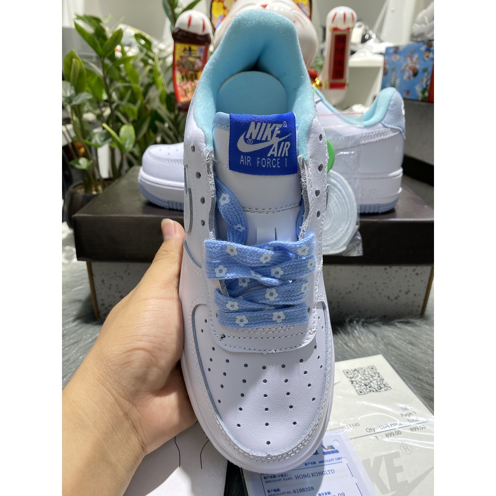 [FullBox+Ảnh Thật] Giày Sneaker AF1 trắng xanh chuẩn 11 trung