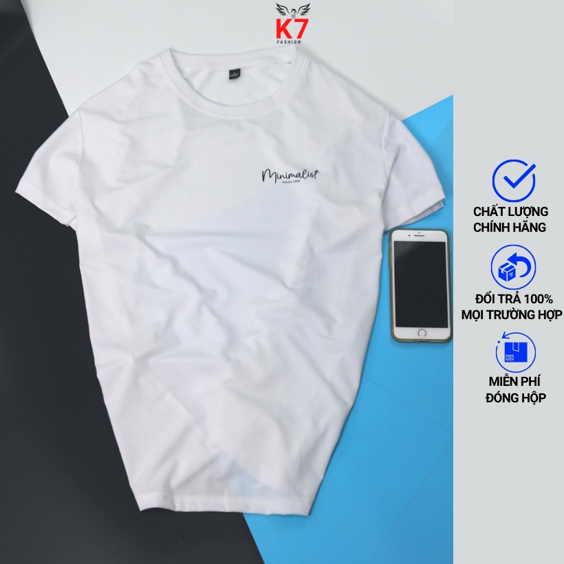 Áo thun nam, áo phông nam tay ngắn Unisex K7 FASHION Vải Cotton Su co giãn mềm mại ít nhăn