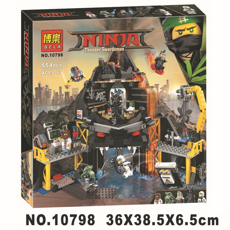 Đồ chơi lắp ráp Lego Ninjago Movie Bela 10798 Xếp mô hình Minifigures Garmadon Ninja Zane