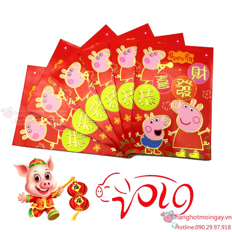 combo 6 bao lì xì Peppa Pig LX49 | BigBuy360 - bigbuy360.vn