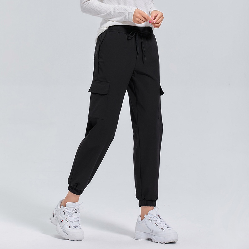 Quần thể thao giải trí lululemon có thiết kế dây rút túi, quần thể dục yoga rộng rãi và thoáng khí e361