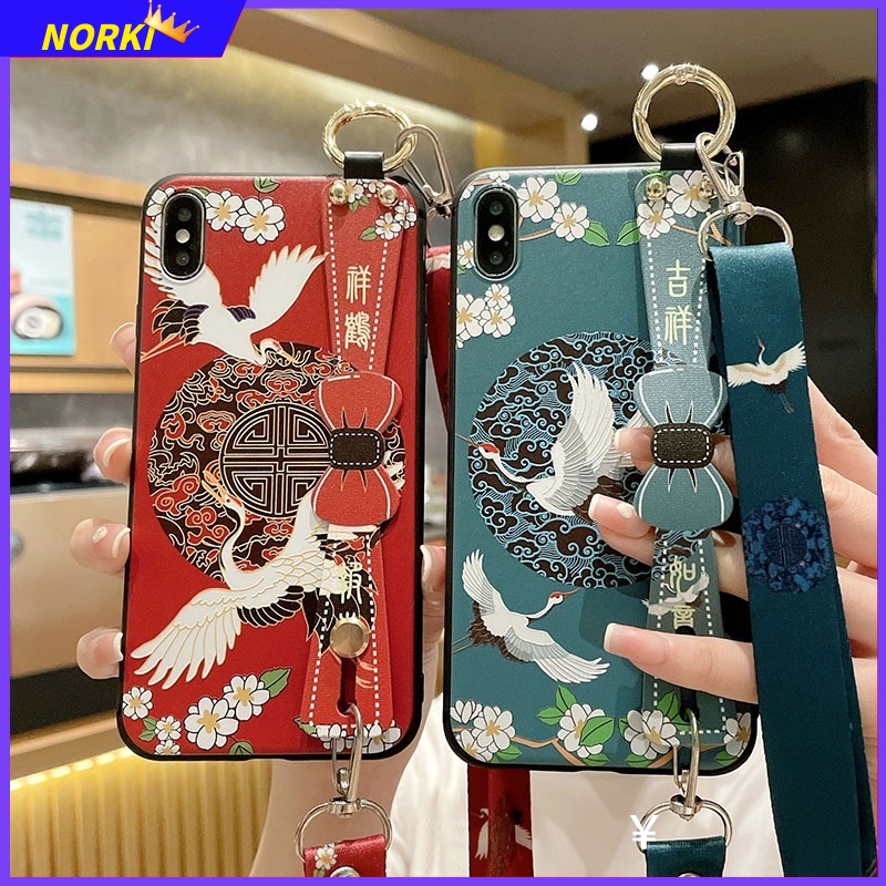 Ốp Điện Thoại Dẻo Họa Tiết Hoa Kèm Vòng Đeo Tay & Dây Đeo Chéo Sang Trọng Cho Samsung Galaxy Note 20 Ultra Note 8