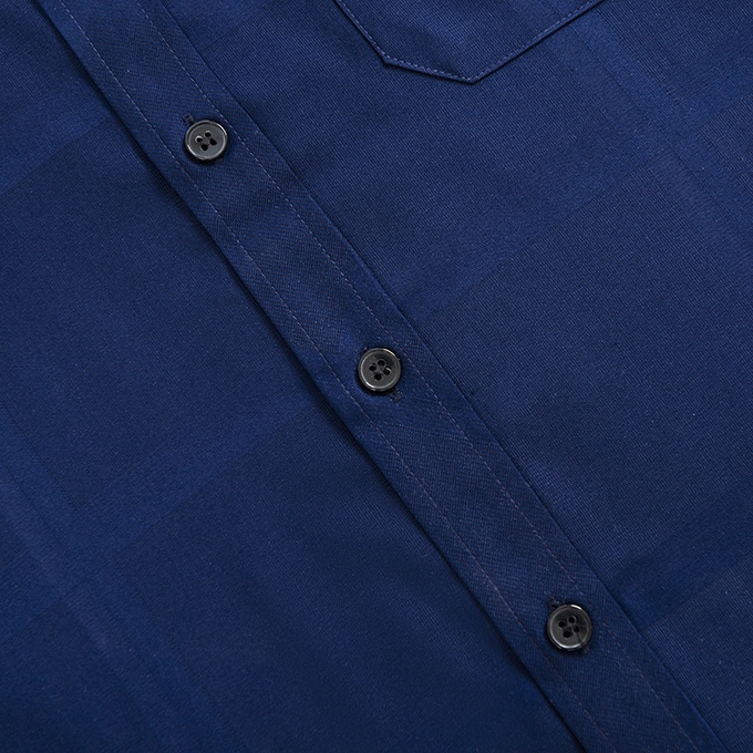 Áo Sơ Mi Nam Công Sở Trung Niên Dài Tay Xanh Tím Kẻ Caro Chìm Chìm Thương Hiệu Anton – YAT201