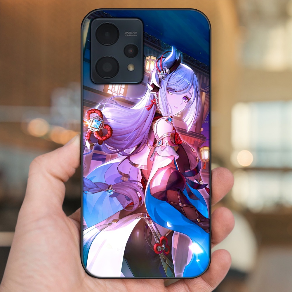 Ốp lưng Realme 9, 9 Pro, 9 Pro Plus viền đen in hình Shenhe Genshin Impact