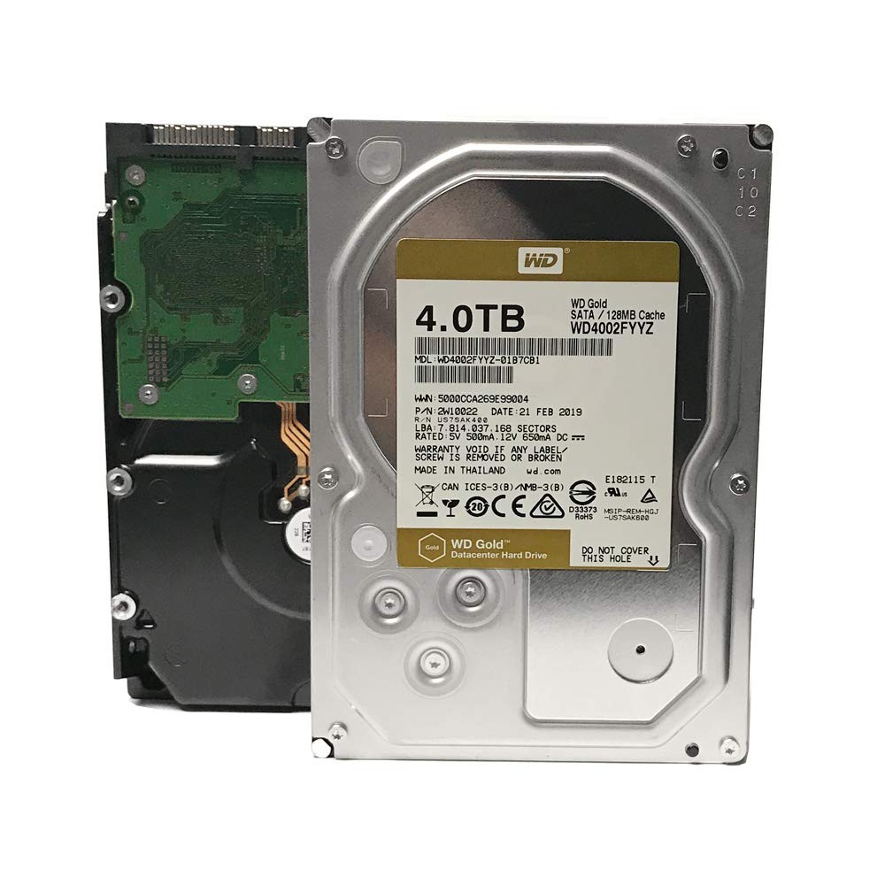 Ổ cứng HDD western 4TB Gold Datacenter 6Gb/s 7.2K RPM 128M (WD4002FYYZ) còn BH hãng đến 11/2022