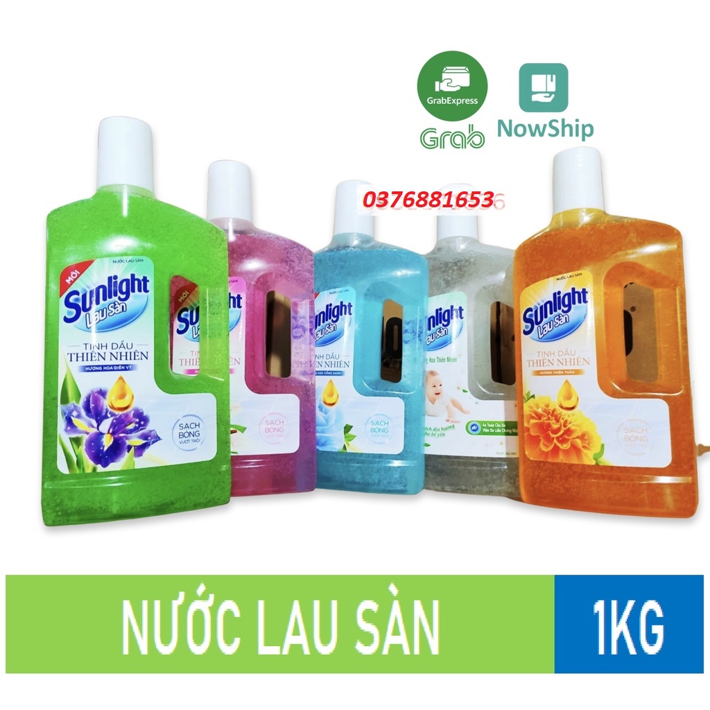 [Hoả Tốc] Nước lau sàn Sunlight (Hương Hoa Diên Vỹ (Hoa Hạ) Xanh Lá, Hồng Lily, Thiên Nhiên Trắng, Thiên Thảo Vàng 1kg