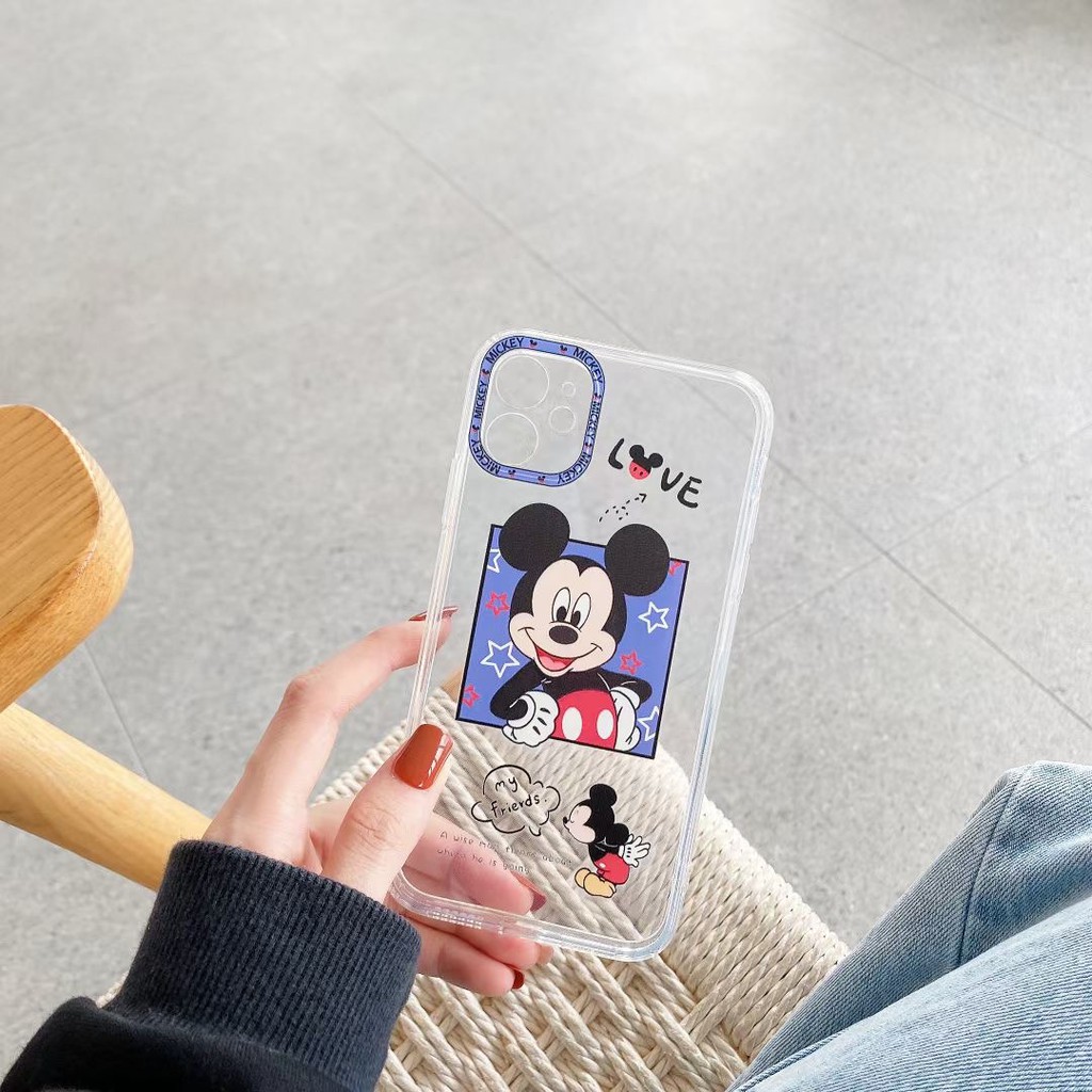 Ốp điện thoại mềm màu neon họa tiết Mickey Minnie cho iPhone12 12mini 12promax11 11Promax 7Plus 8 8+ XS XR XSmax | BigBuy360 - bigbuy360.vn