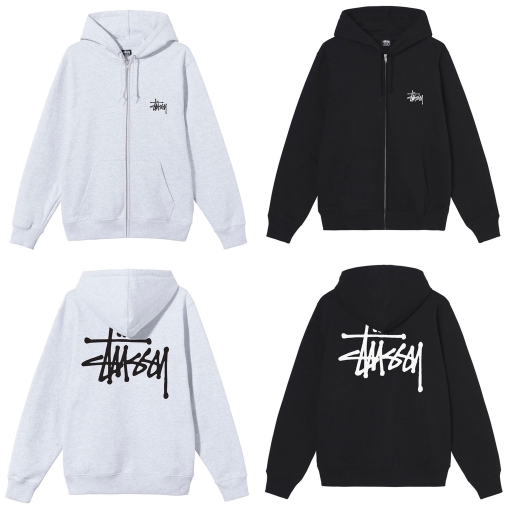 Áo Khoác Stussy Basic Có Khóa Kéo Zip 100% CHÍNH HÃNG - CÓ SẴN