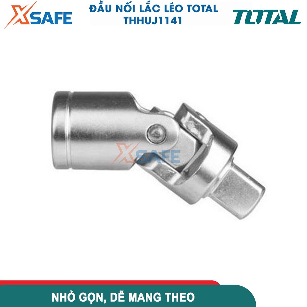 Đầu nối lắc léo 1/2 inch hoặc 1/4'' TOTAL | nối đầu tuýp Chất liệu 50BV30, mạ crôm và chịu nhiệt để kết nối cần tuýp