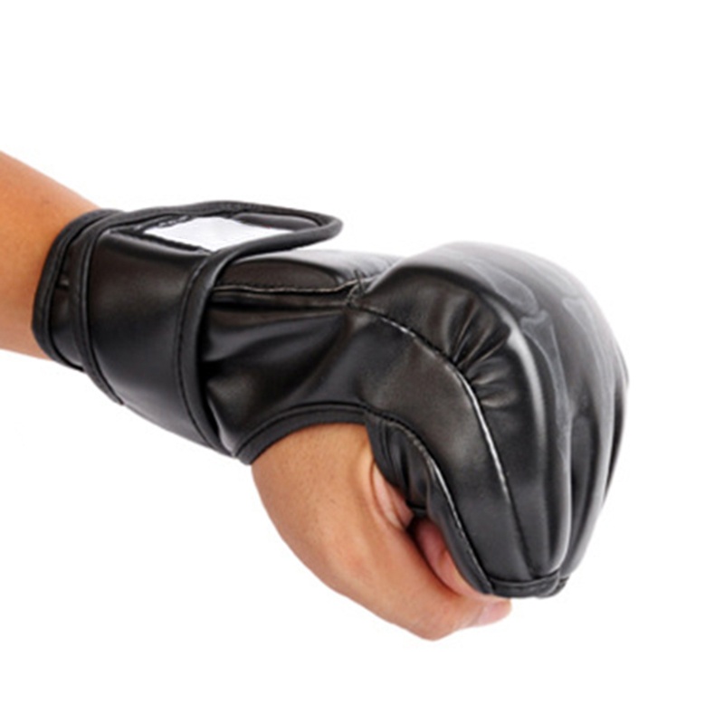 1 Đôi Găng Tay Hở Ngón Tập Boxing Taekwondo Muay Thai