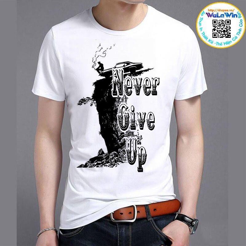 Áo Thun Tay Lỡ - Áo Unisex - Áo Thun Thụng - Áo Thun Trơn giá sỉ - Áo thun tay ngắn cổ tròn Full Size Never Give Up