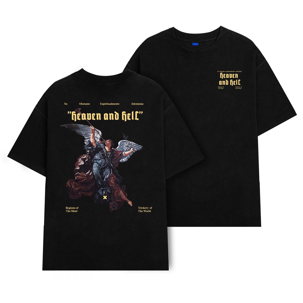 Áo Thun GREEND Unisex Local Brand Tay Lỡ Oversize Black/White Gothic Art Paintings Ver 2 T-Shirt TS051
