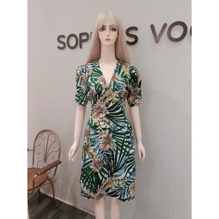 Váy đầm họa tiết hoa dáng xòe midi cổ v bigsize công sở đi biển đẹp giá rẻ