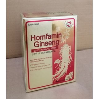 HOMFAMIN GINSENG  bổ sung vitamin, khoáng chất  giúp bồi bổ sức khỏe.