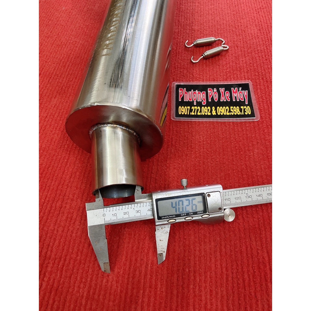 COMBO 1 SET Pô lon CBR full INOX 304 + CỔ 2 KHÚC dành cho mọi XE MÁY