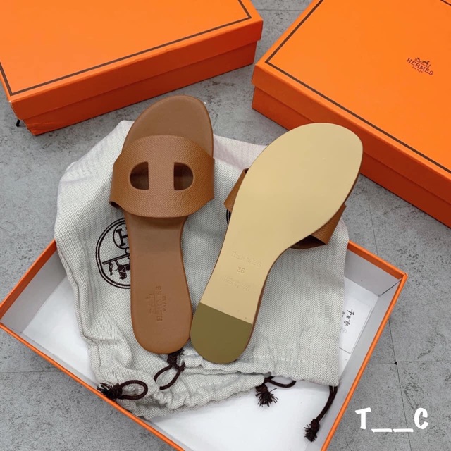 Dép lê hm da sần mũi lợn fullbox