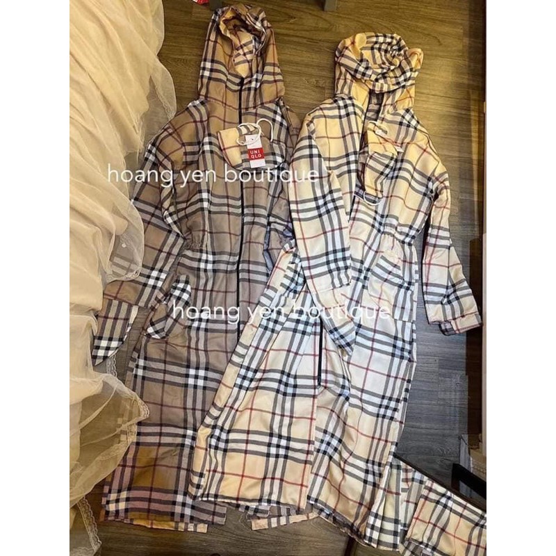 Áo Nắng Dáng Dài - Áo Đi Nắng Toàn Thân Kẻ Sọc 2 Màu 2 Lớp