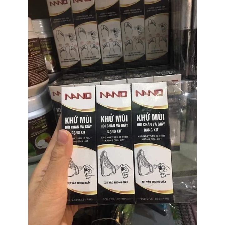 Xịt khử mùi hôi chân nano