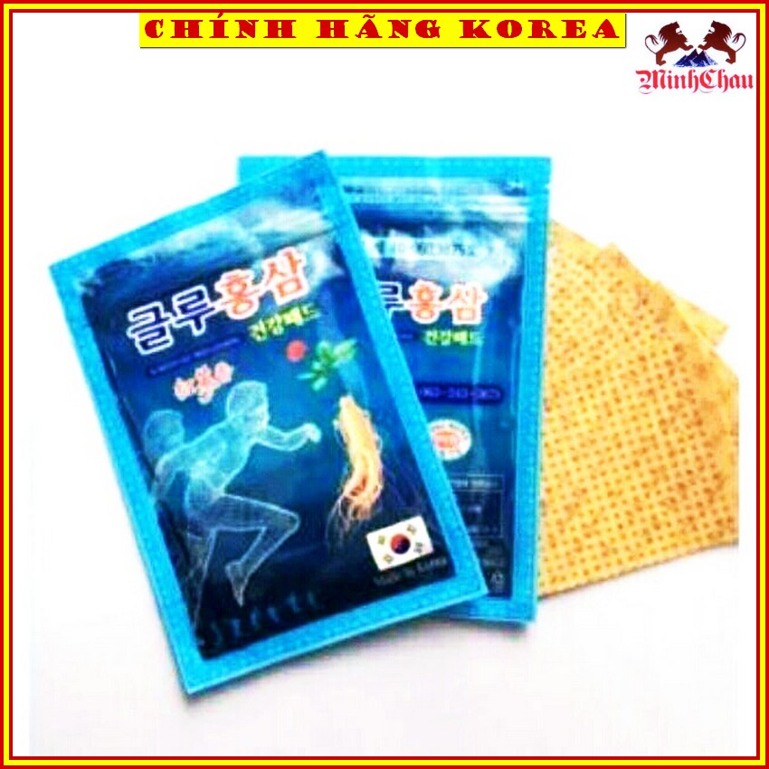 Cao Dán Hồng Sâm Hàn Quốc, Cao Dán Glu Xanh Chính Hãng, Túi 20 miếng