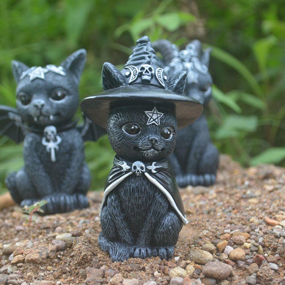 Mèo Phép Thuật Dễ Thương Dùng Trang Trí Sân Vườn / Phòng Halloween