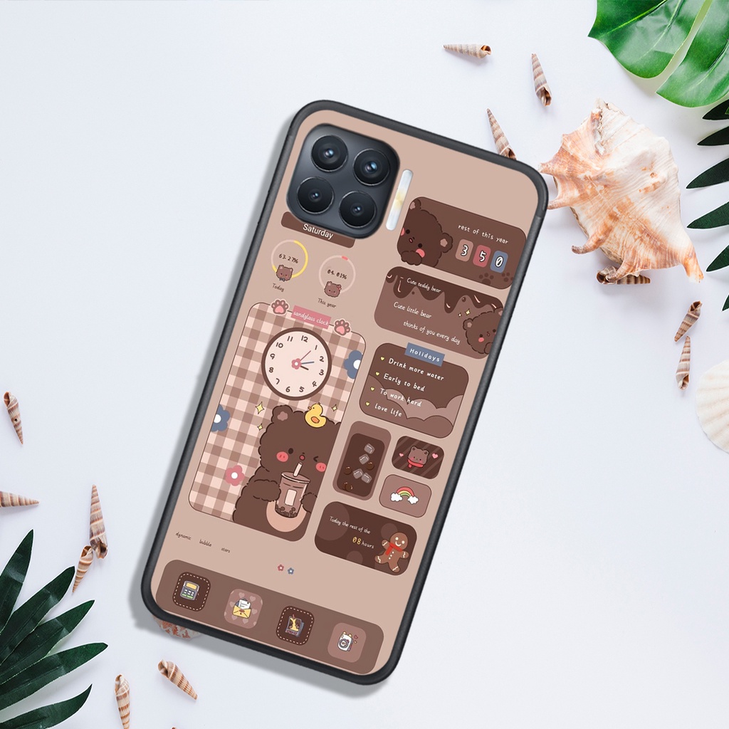 ỐP LƯNG OPPO A73 - A93, IN HÌNH GẤU NÂU CHOCOLATE ĐÁNG YÊU.