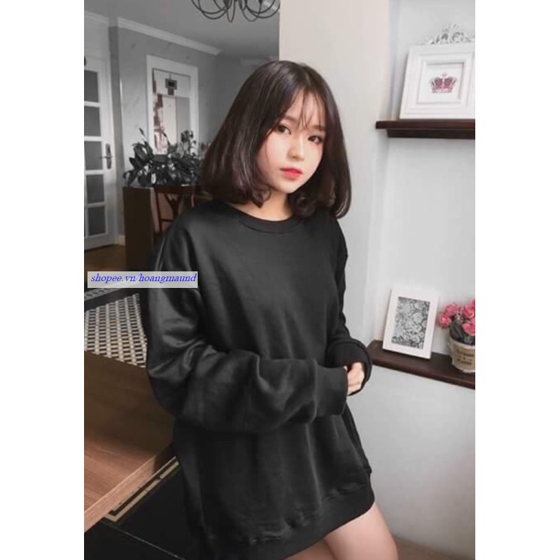 ÁO SWEATER NỈ BÔNG DA CÁ TRƠN NAM NỮ