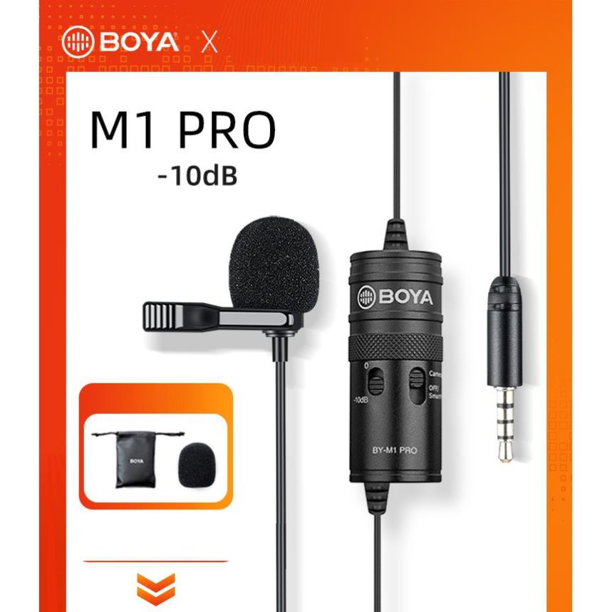 Mic ghi âm cài áo Boya BY- M1 PRO xử lý tiếng ồn thấp cho điện thoại , máy tính, máy ảnh bảo hành 12 tháng