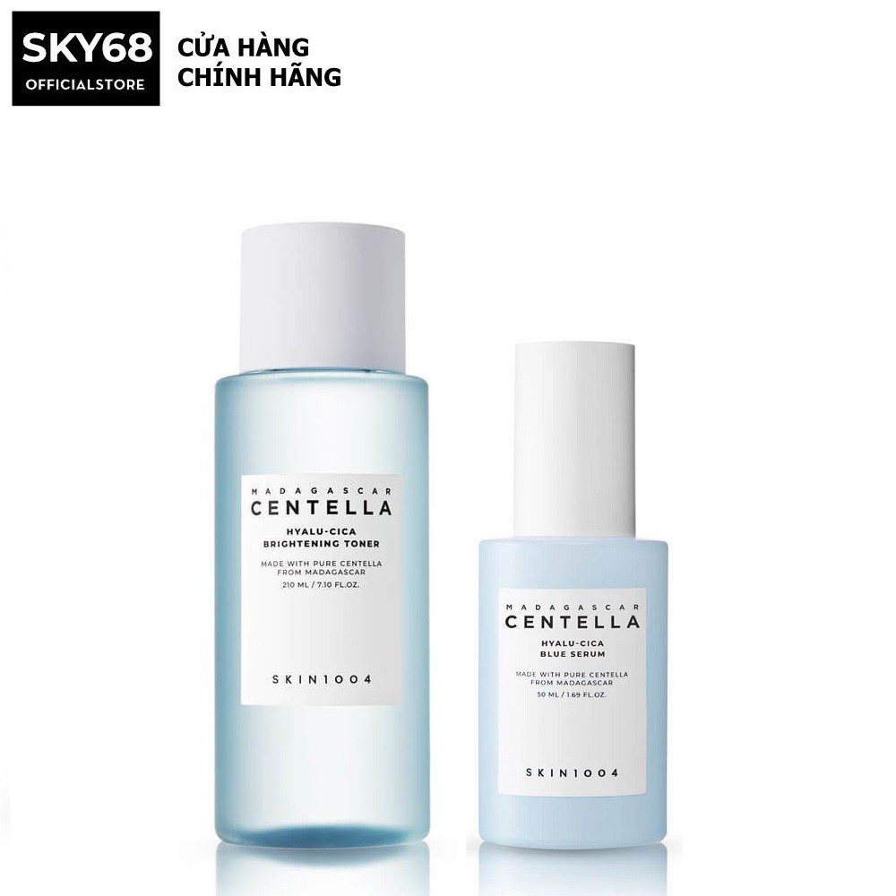 Combo Giúp Cấp Ẩm, Giảm Thâm, Dưỡng Trắng Da Skin1004 Madagascar Centella Hyalu-cica (Toner 210ml + Serum 50ml)