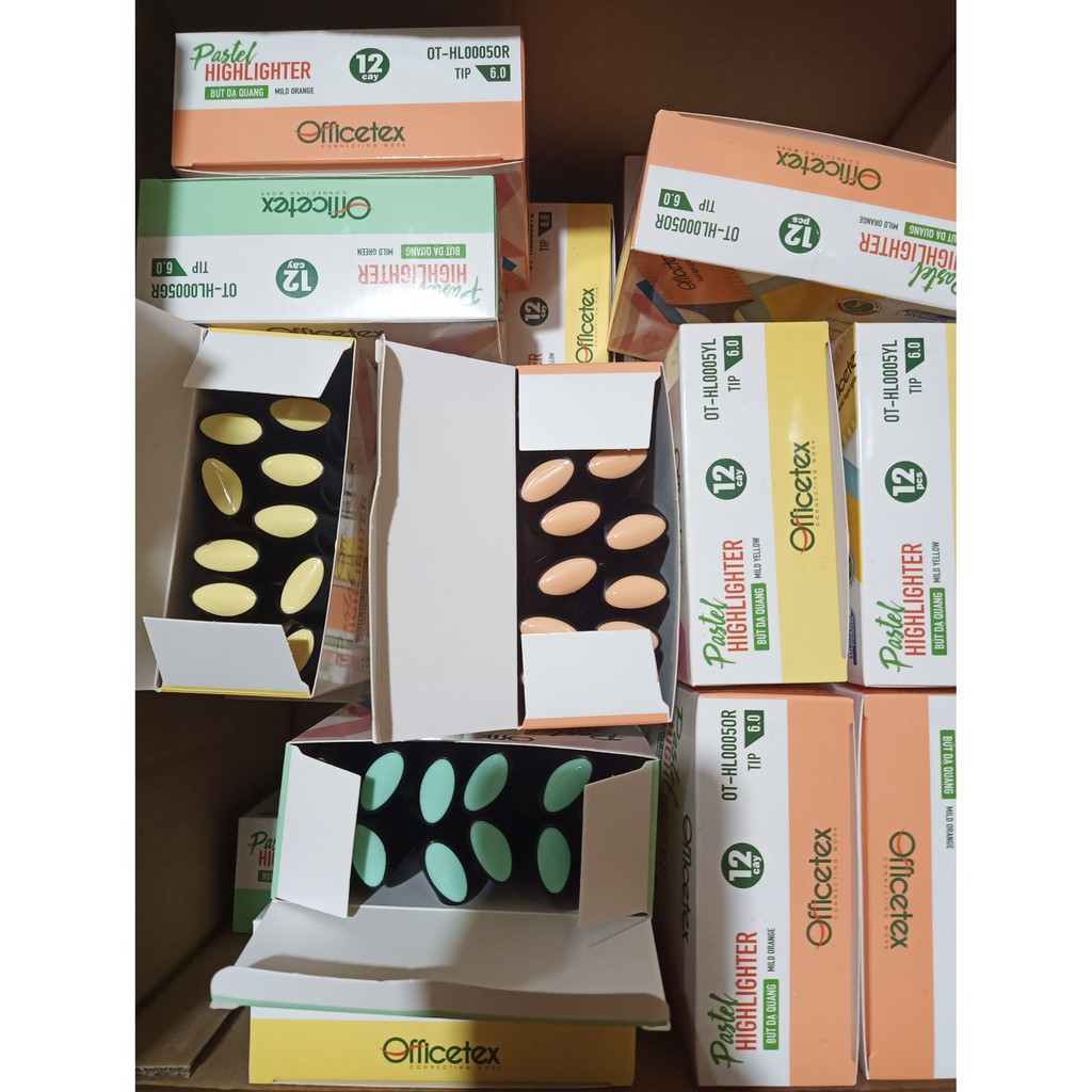 Bút highlight pastel nhiều màu nét to HL005