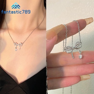 Vòng cổ mặt nơ đính đá lấp lánh mã fantastic789
