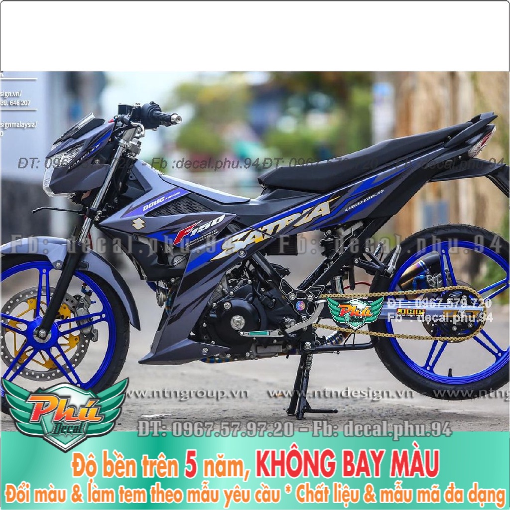 Tem Rời Satria Xám xanh (K) -1