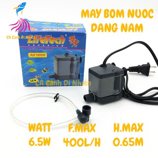 Máy bơm nước hồ cá dạng nằm Lifetech AP 1000 - Bơm chìm ap1000 cho bể cá