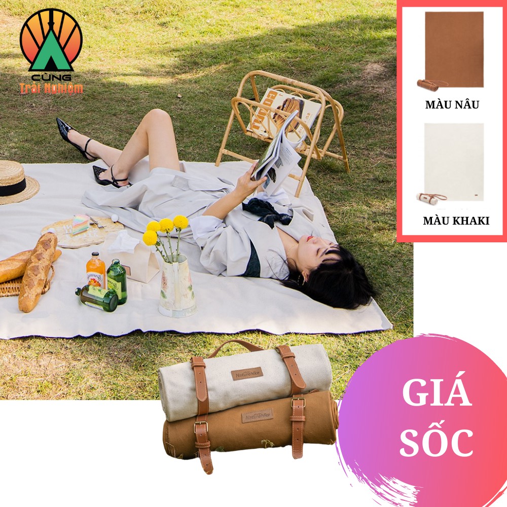 Thảm Dã Ngoại Naturehike Thiết Kế Màu Trơn Có Thể Dùng Làm Chăn Dành Cho Du Lịch, Văn Phòng NH20FCD10