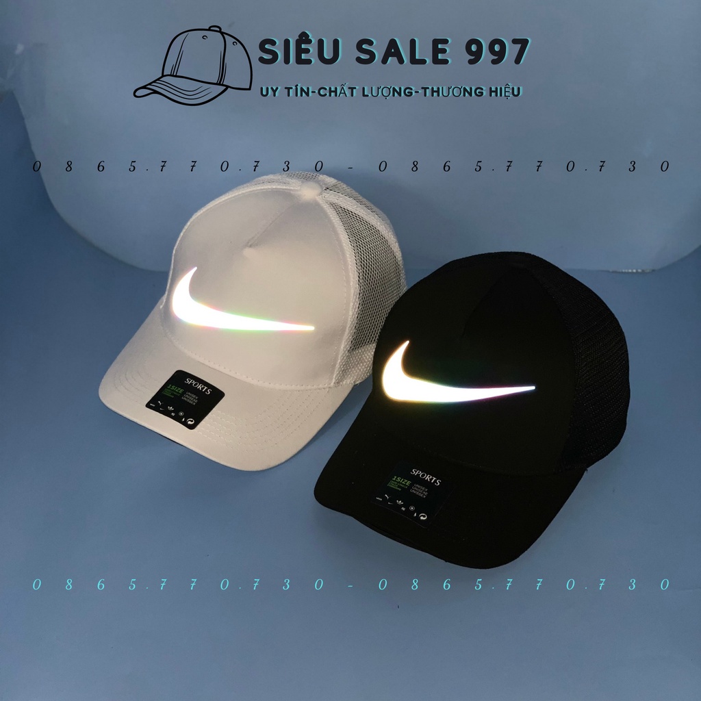 NÓN LƯỠI TRAI PHẢN QUANG MÓC NAI 7 MÀU CAO CẤP SIÊU ĐẸP 2 MÀU