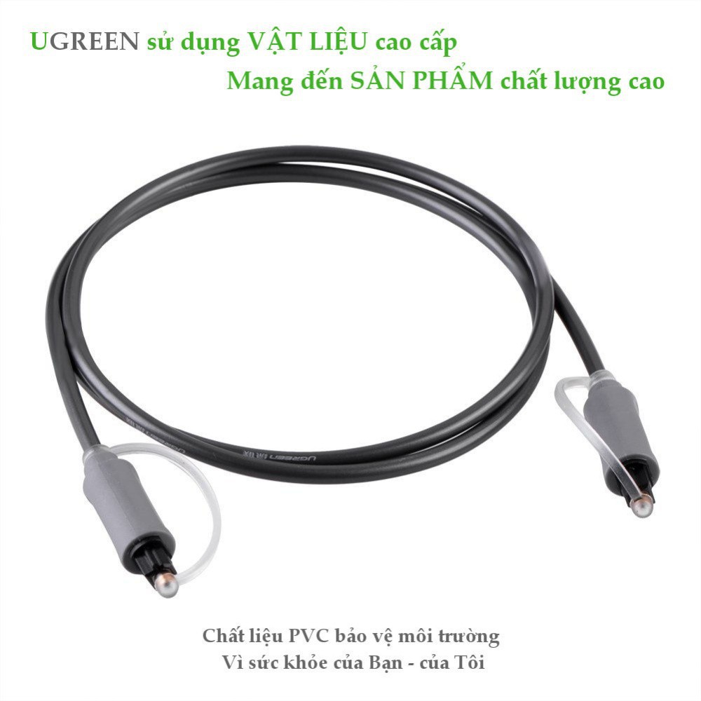 Dây audio quang 1m - 3m(Optical) UGREEN AV122  - Hàng chính hãng ✔HÀNG CHÍNH HÃNG ✔