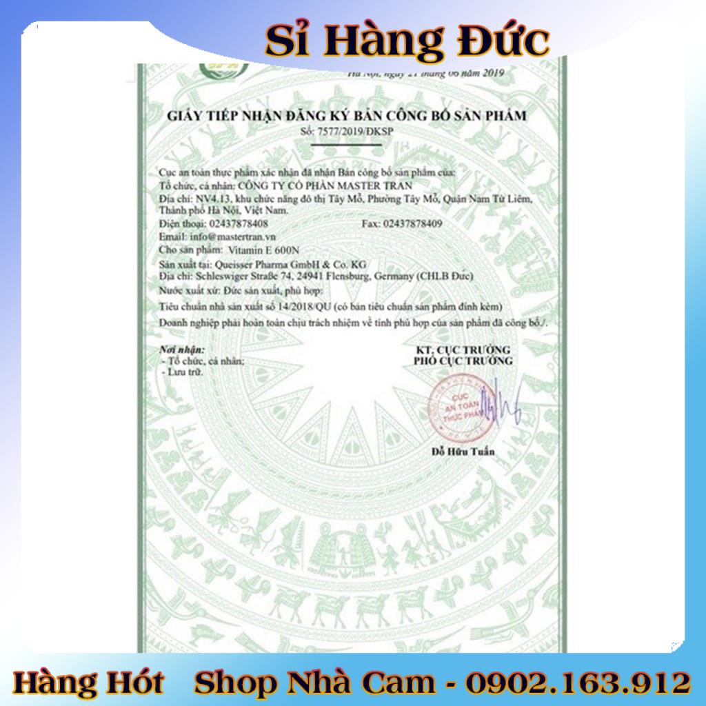 [auth] Viên uống Doppelherz Aktiv Vitamin E 600N của Đức, 40 viên -Nội địa Đức Đủ Bill [Hot]