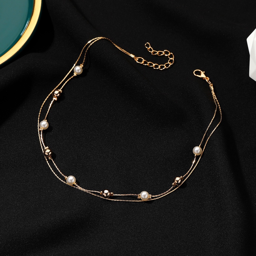 vòng cổ Choker Hai Lớp Thiết Kế Đơn Giản Cho Nữ