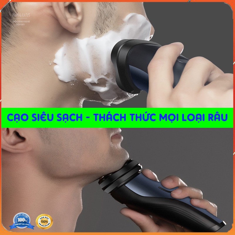 Máy cạo râu Flyco FS373 Cao cấp 3 lưỡi dao kép chống nước chạy siêu êm Bảo hành Chính hãng