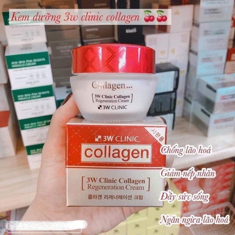 Kem Dưỡng Trắng Da Chống Lão Hóa 3W Clinic Collagen Regeneration Cream 60 ml