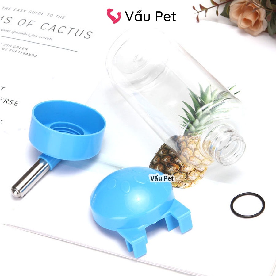 Bình nước gắn chuồng, lồng cho chó mèo - Bình đựng nước cho chó mèo thú cưng Vẩu Pet Shop