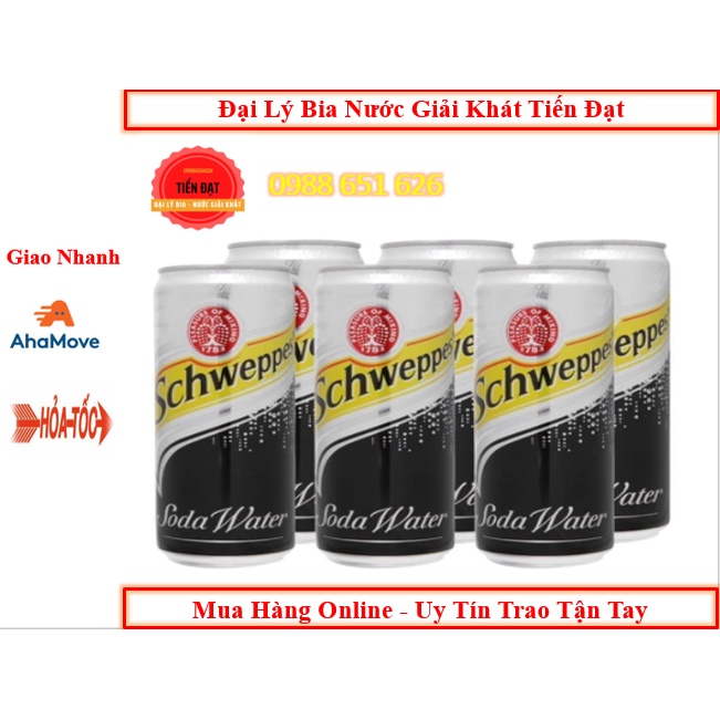 Lốc 6 Lon Soda Schweppes 330ml