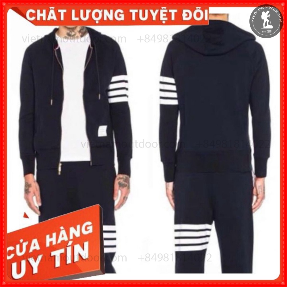 Set đồ bộ quần dài áo khoác nam hiệu Thom Browne [Chính hãng]