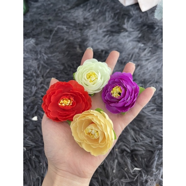 Đầu bông hoa trang trí oản lễ, hoa decor chụp ảnh