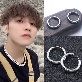 Bông Tai Nam Tròn Nhỏ Xỏ Lỗ G Dragon - Khuyên Tai Nam Tròn Mỏng 2021 (1 PCS)