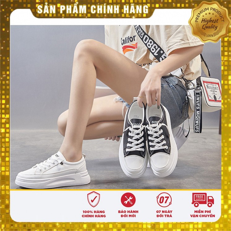 GIÀY THỂ THAO NỮ XINH XẮN. KIỂU DÁNG THỂ THAO NĂNG ĐỘNG. ĐỘN ĐẾ 4CM TĂNG CHIỀU CAO HIỆU QUẢ.