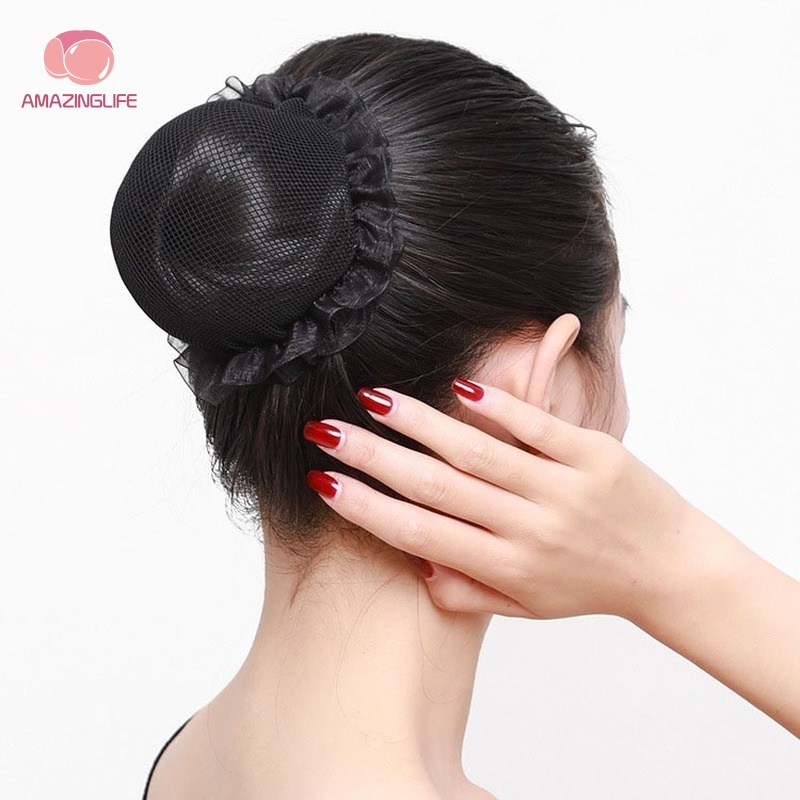 Lưới Búi Tóc Đàn Hồi Màu Đen Cho Nữ 30/50/60Cm